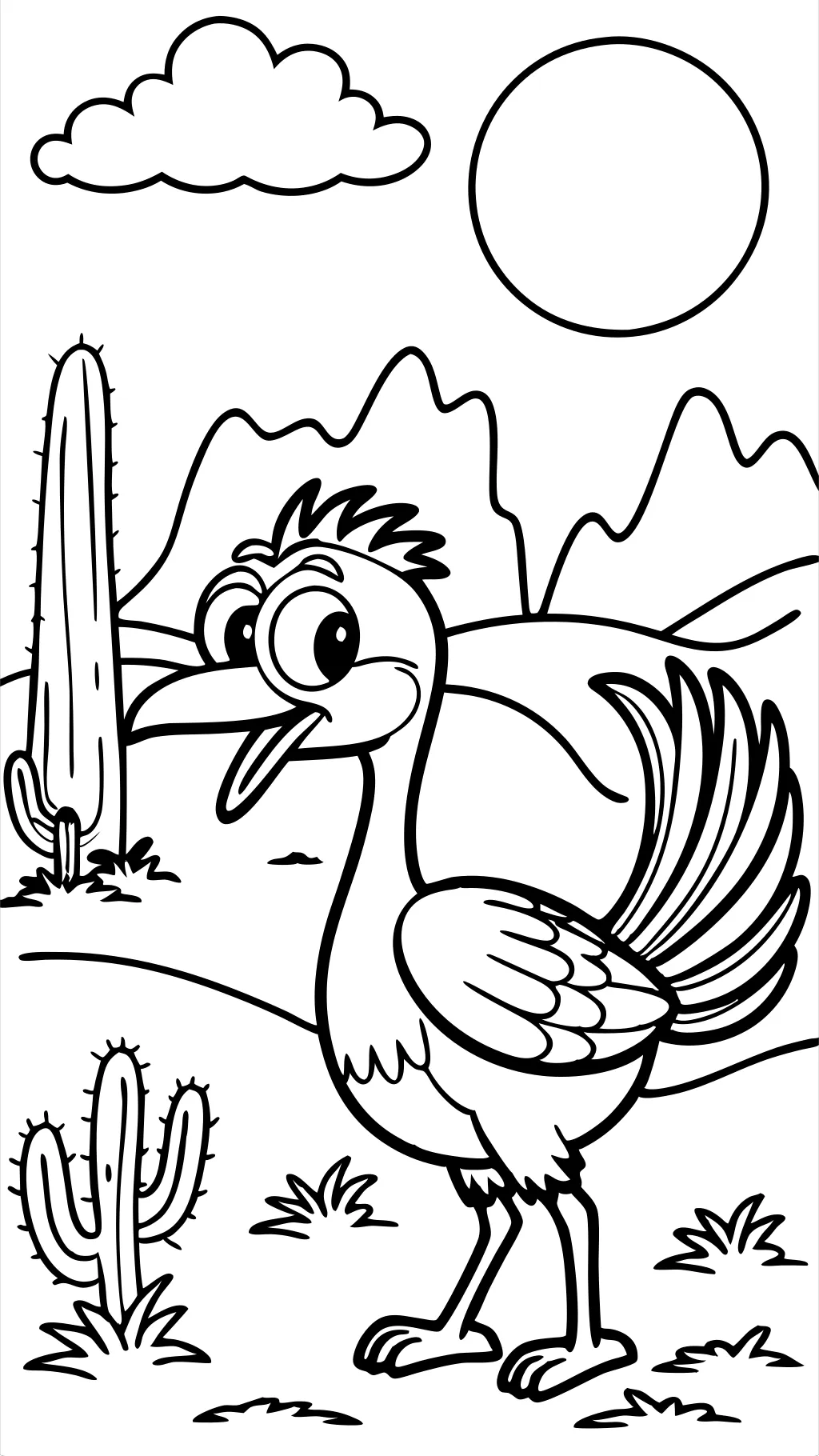 road runner coloring page